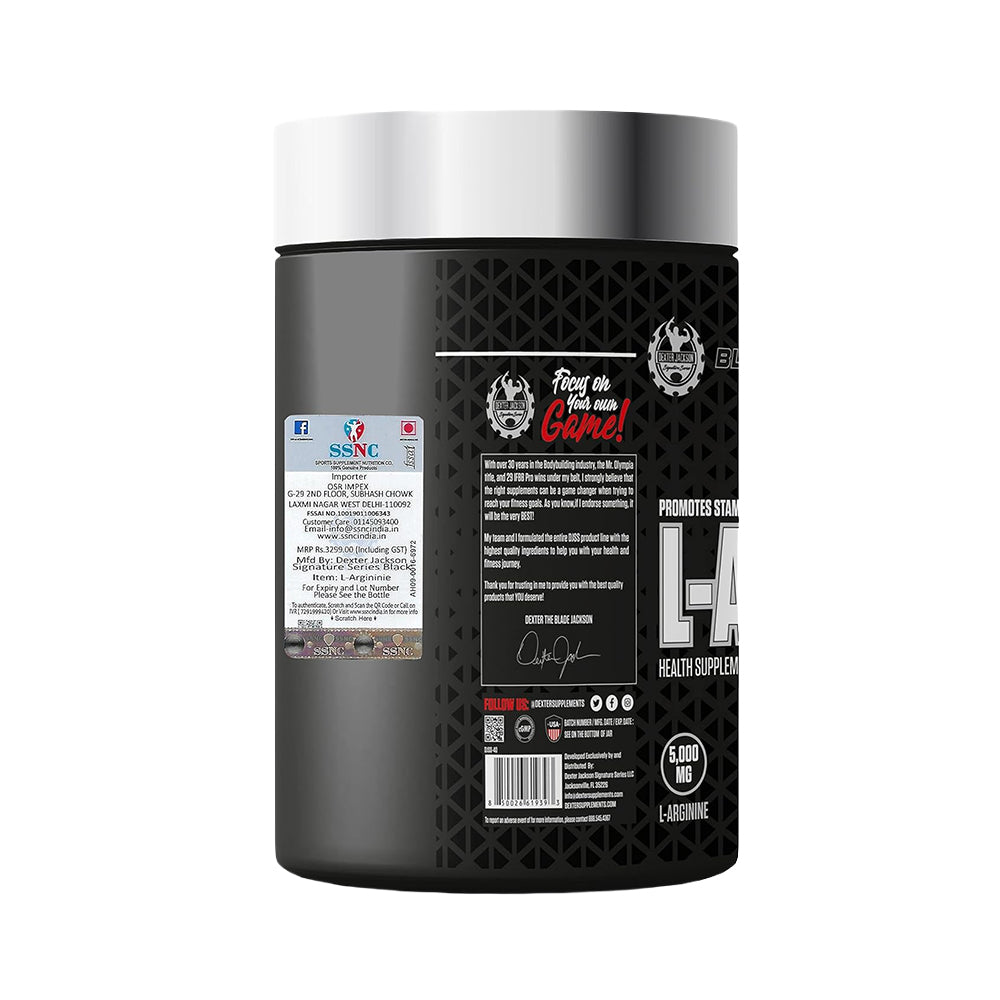 Dexter Jackson L-Arginine 5000mg Tablets | Nitric Oxide Booster | Muscle Pump & Blood Flow Support