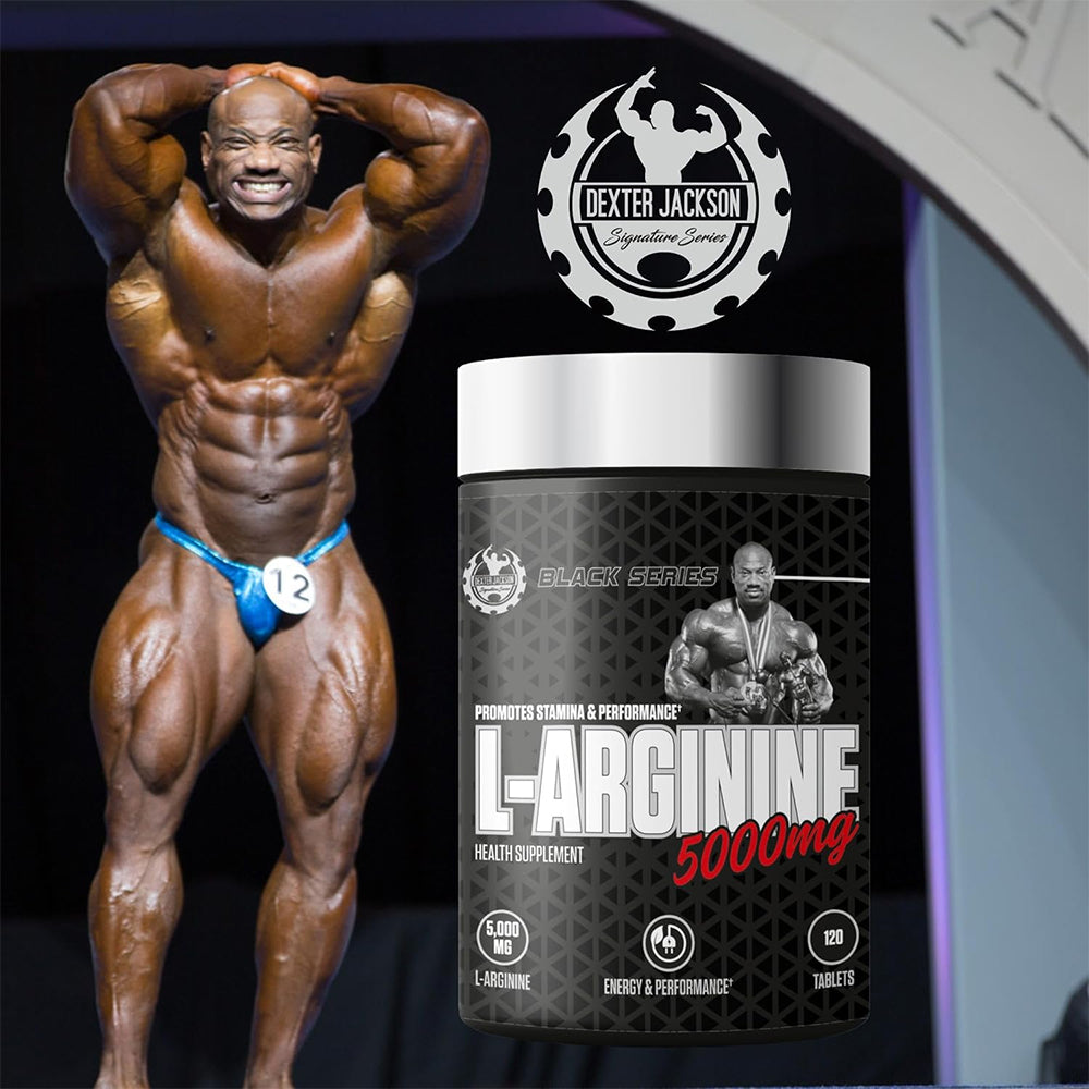 Dexter Jackson L-Arginine 5000mg Tablets | Nitric Oxide Booster | Muscle Pump & Blood Flow Support