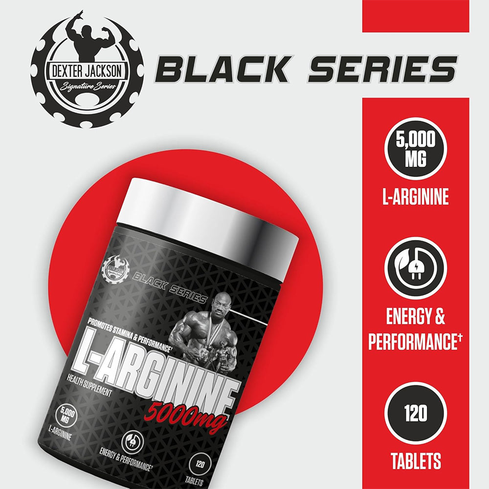 Dexter Jackson L-Arginine 5000mg Tablets | Nitric Oxide Booster | Muscle Pump & Blood Flow Support
