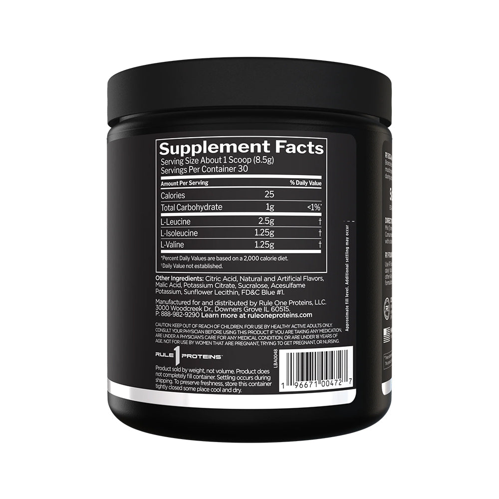 Rule 1 R1 BCAA  | 5g BCAAs | 2:1:1 Ratio | 30 Servings
