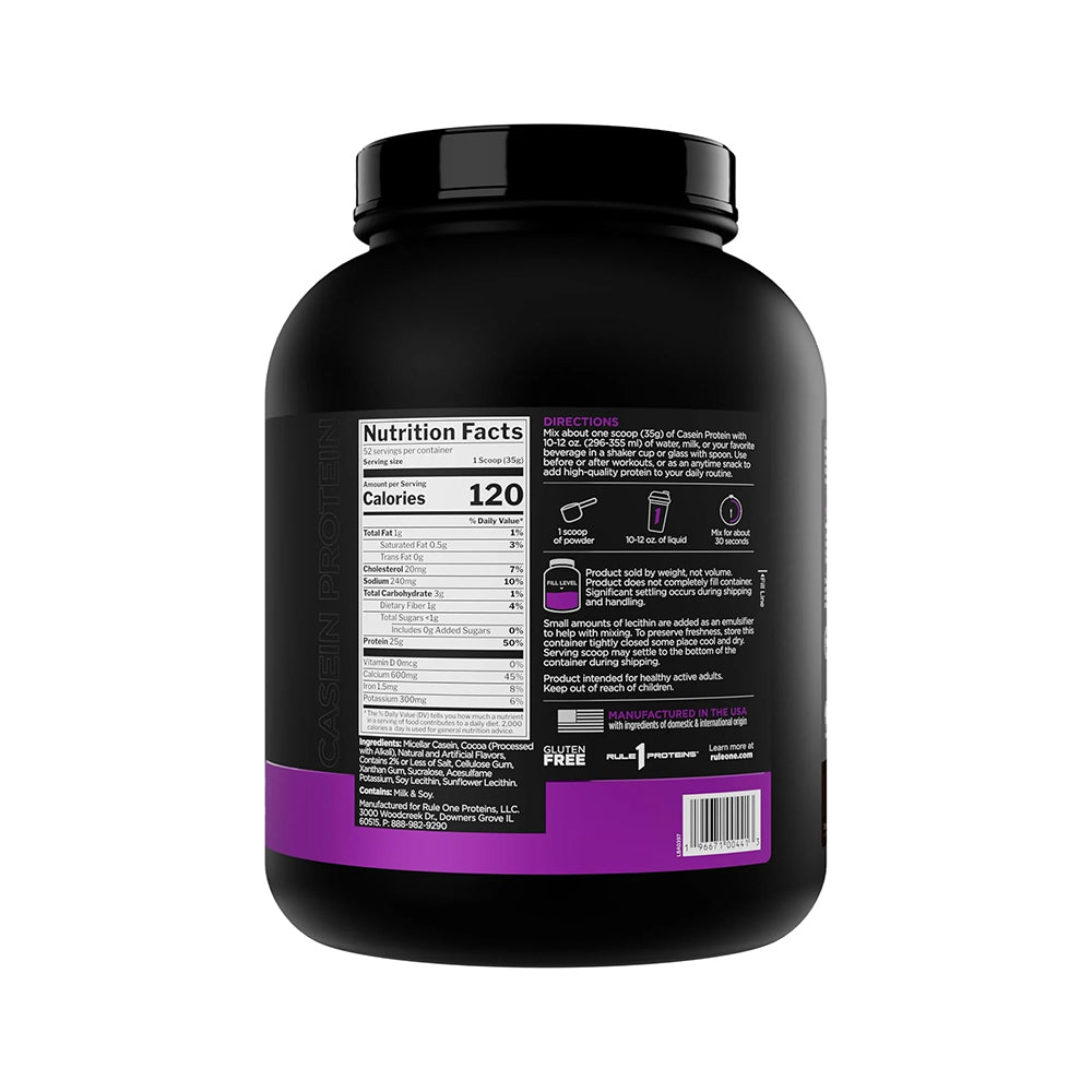Rule 1 Casein Protein Powder | Slow Digesting Night Protein | Muscle Recovery & Lean Muscle Support