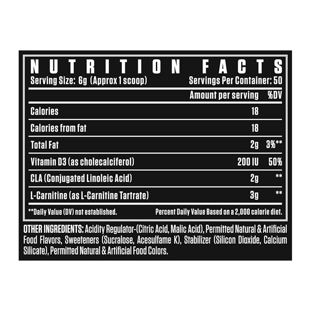 Dexter Jackson (Black Series) CLA + Carnitine Powder | Fat Loss & Energy Support | Non-Stimulant Cutting Formula (50 Servings)