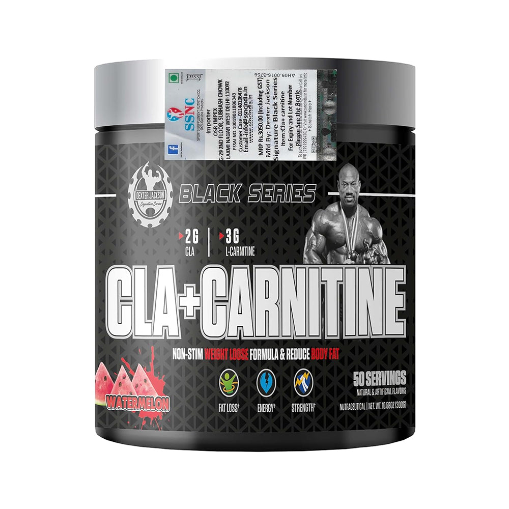 Dexter Jackson (Black Series) CLA + Carnitine Powder | Fat Loss & Energy Support | Non-Stimulant Cutting Formula (50 Servings)
