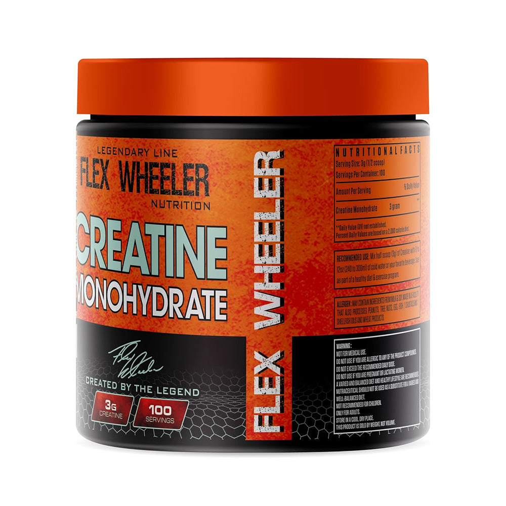 Flex Wheeler Creatine Monohydrate | 3g Creatine Per Scoop | Strength, Power & Muscle Performance