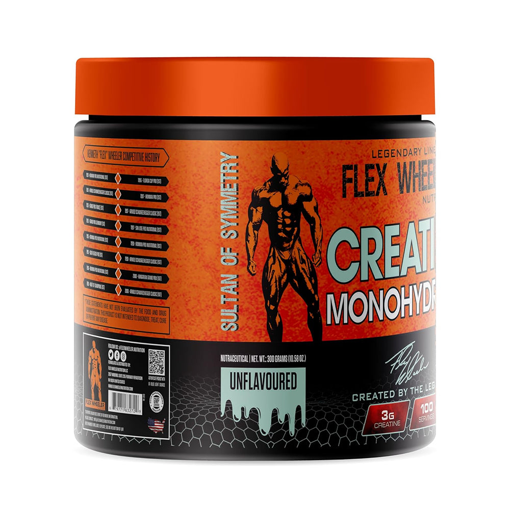 Flex Wheeler Creatine Monohydrate | 3g Creatine Per Scoop | Strength, Power & Muscle Performance