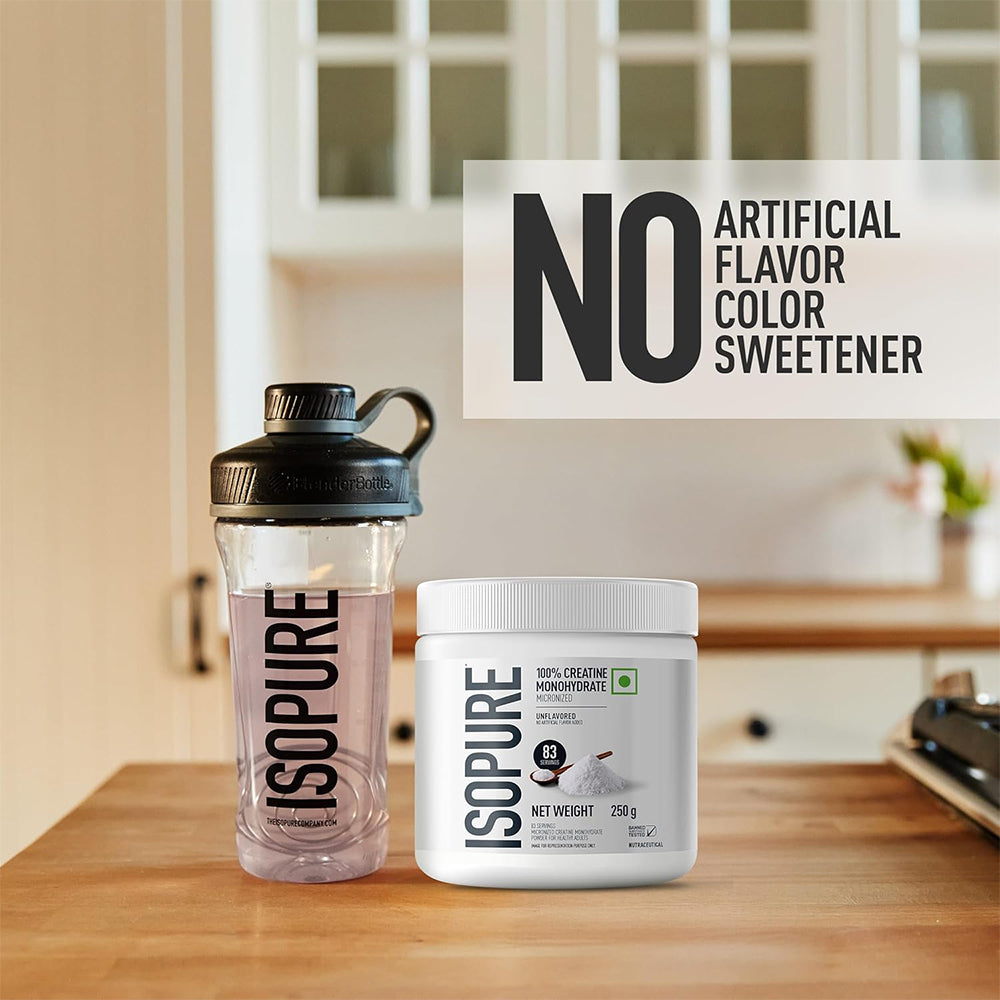 ISOPURE 100% Creatine Monohydrate Micronized Powder 250g | 83 Servings | Unflavoured Creatine