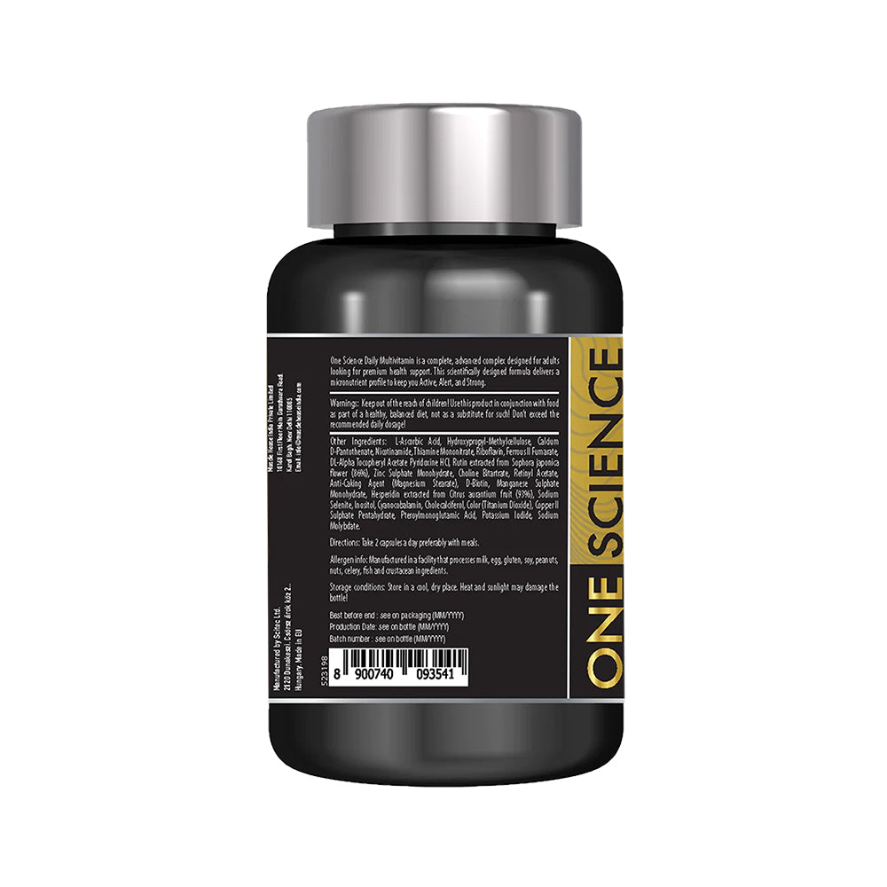 One Science Nutrition Daily Multivitamin with Vitamin D and Iron- 60 Capsules