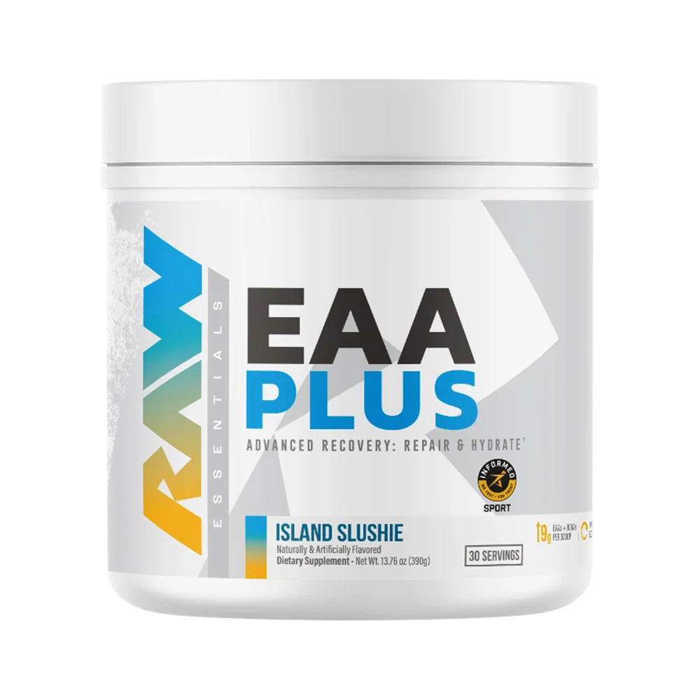 RAW EAA Plus, Amino Acids Powder, Pre Workout Amino Energy Powder for Advanced Endurance, Recovery & Lean Muscle Growth - BCAA Amino Acids Supplement for Men & Women | Improve Endurance, Hydration & Muscle Growth | 30 Servings
