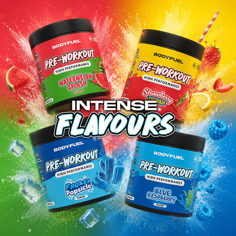 BodyFuel Pre-Workout High Performance Blue Raspberry 40 Servings | Energy, Focus & Pump Support
