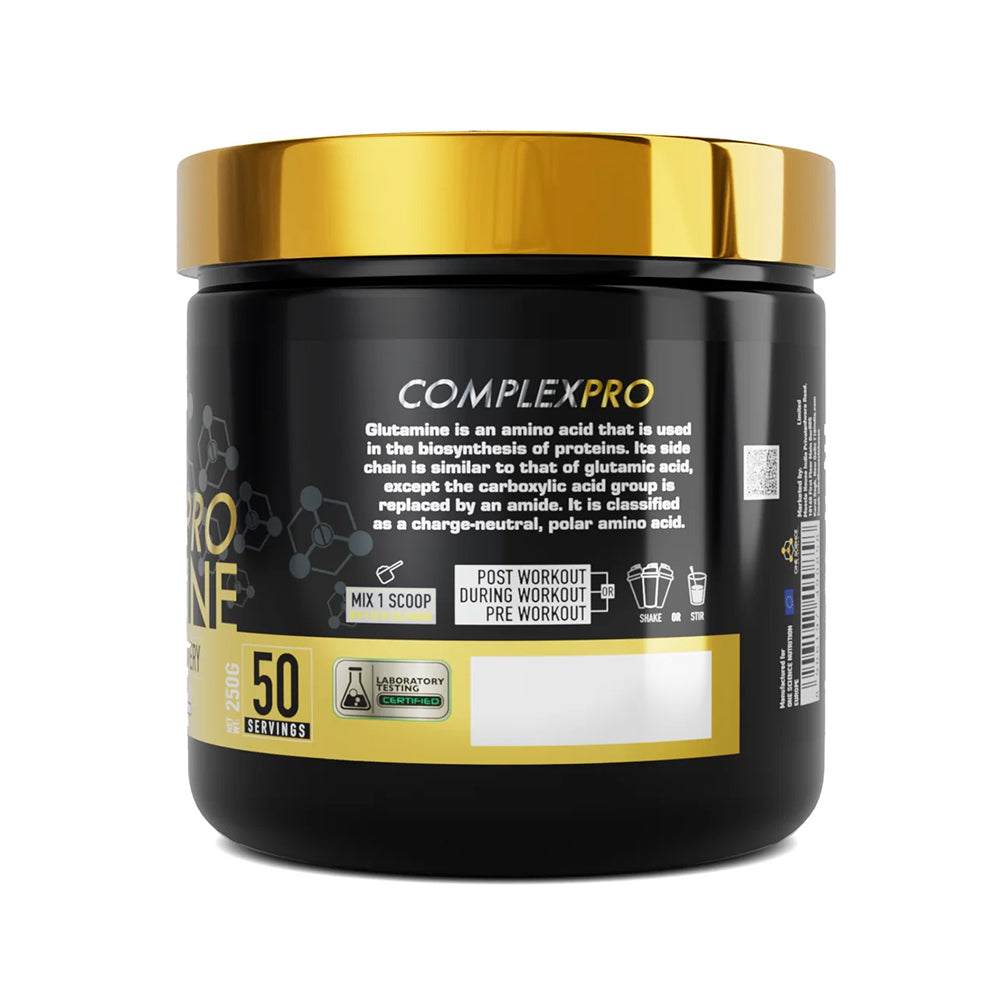 One Science Glutamine 250g | L-Glutamine Powder for Muscle Recovery & Immunity | 50 Servings (Unflavoured)
