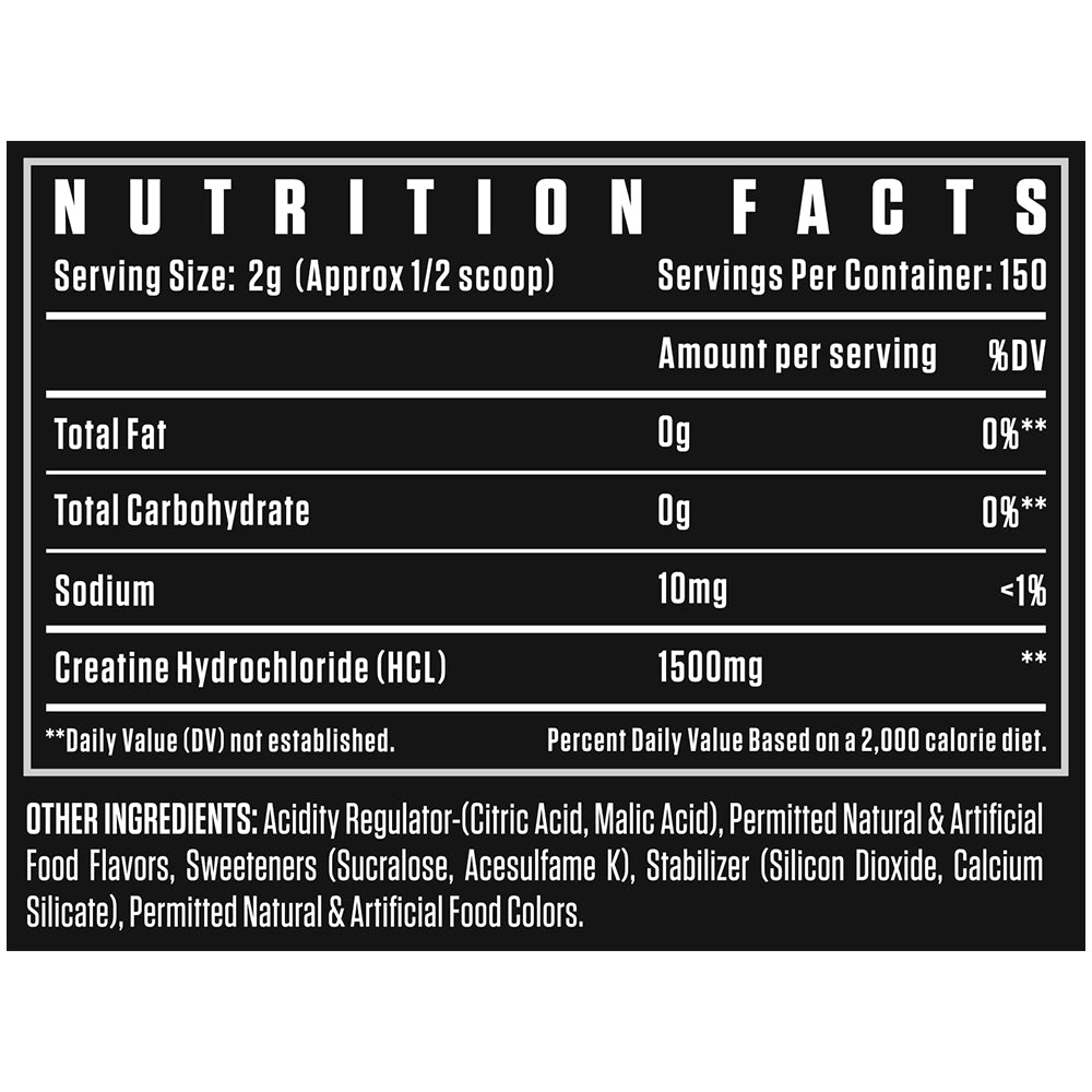 Dexter Jackson Black Series Creatine HCL 1500mg | High Absorption Creatine | Strength & Performance Booster