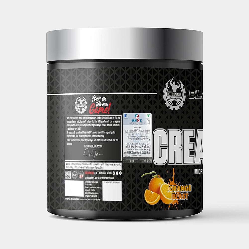 Dexter Jackson Black Series Creatine HCL 1500mg | High Absorption Creatine | Strength & Performance Booster