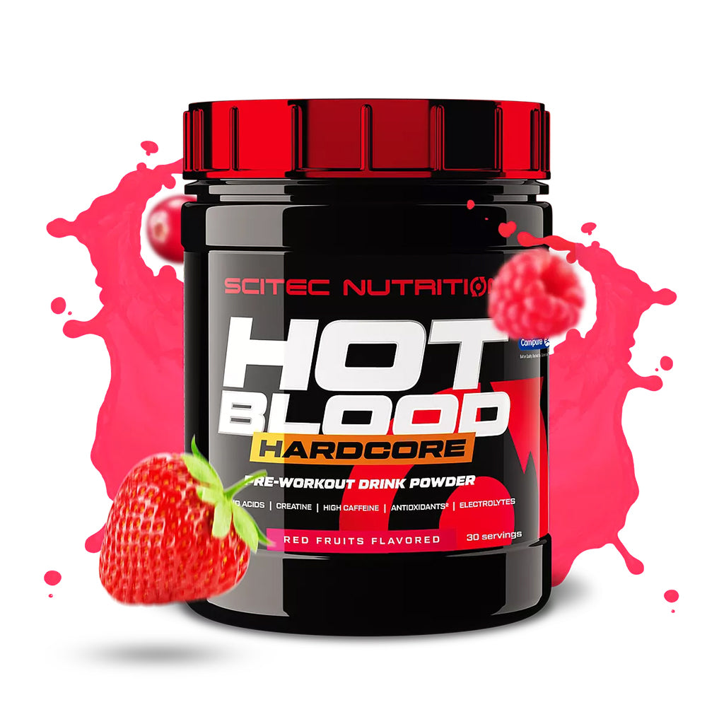 Scitec Nutrition Hot Blood Hardcore Pre-Workout | High Caffeine, Creatine, Amino Acids | Energy, Pump & Focus (30 Servings)
