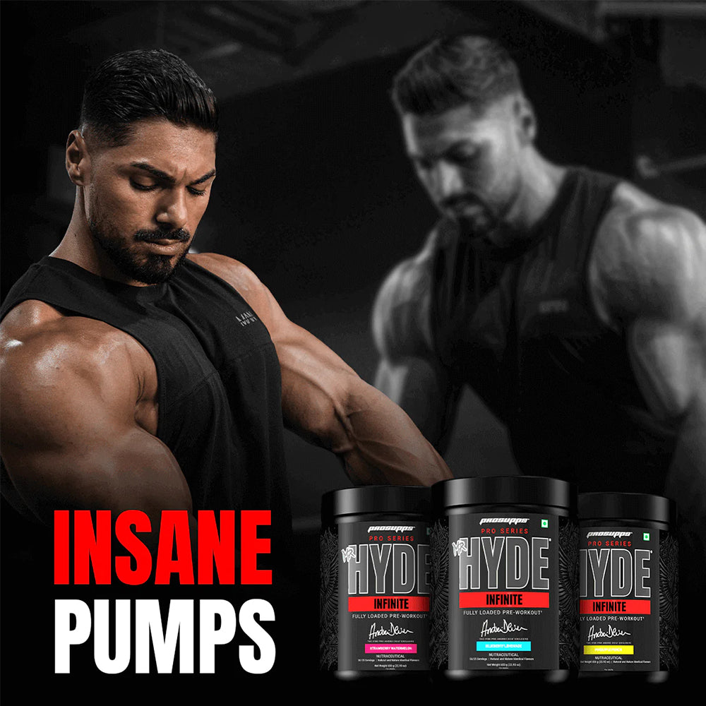 ProSupps Hyde Infinite Pre Workout | Extreme Energy, Pump & Focus | Advanced Gym Performance Formula (50/25 Servings)