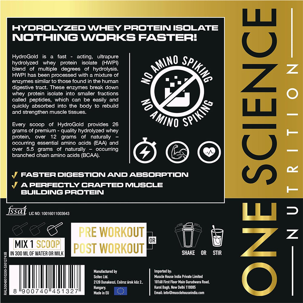 One Science Nutrition HYDRO GOLD Protein Powder 5 Lbs
