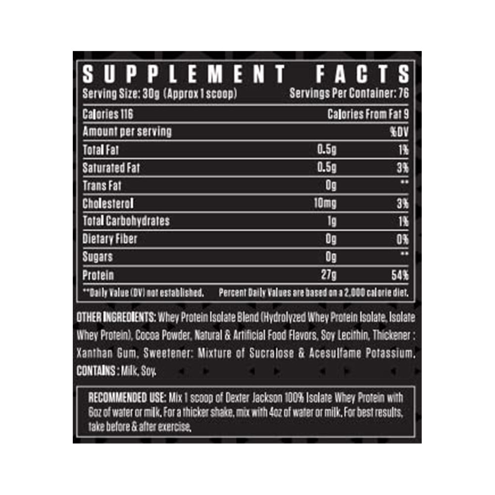 Dexter Jackson Black Series Whey Isolate 5lbs, 2.27kg