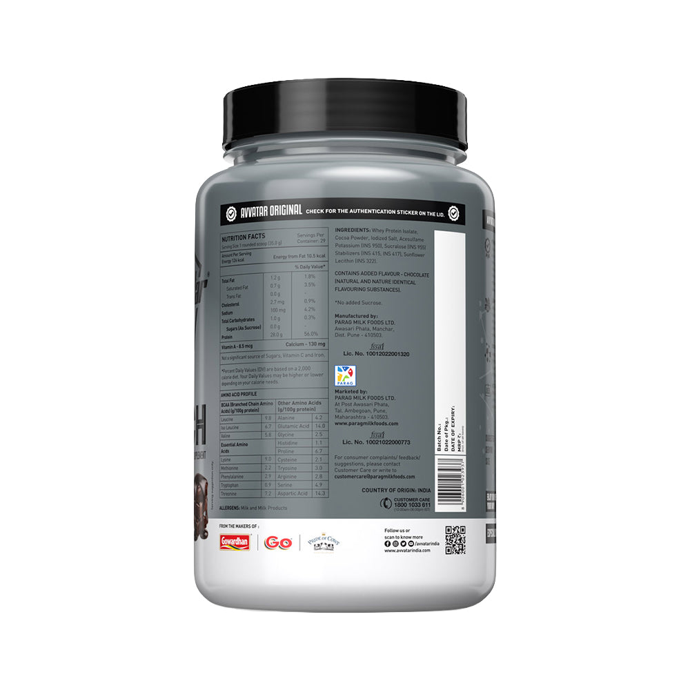 Avvatar Isorich Whey Protein Isolate | High Protein Lean Muscle & Fast Recovery Supplement