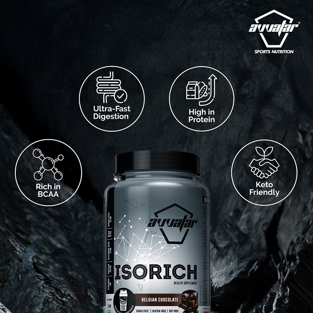 Avvatar Isorich Whey Protein Isolate | High Protein Lean Muscle & Fast Recovery Supplement