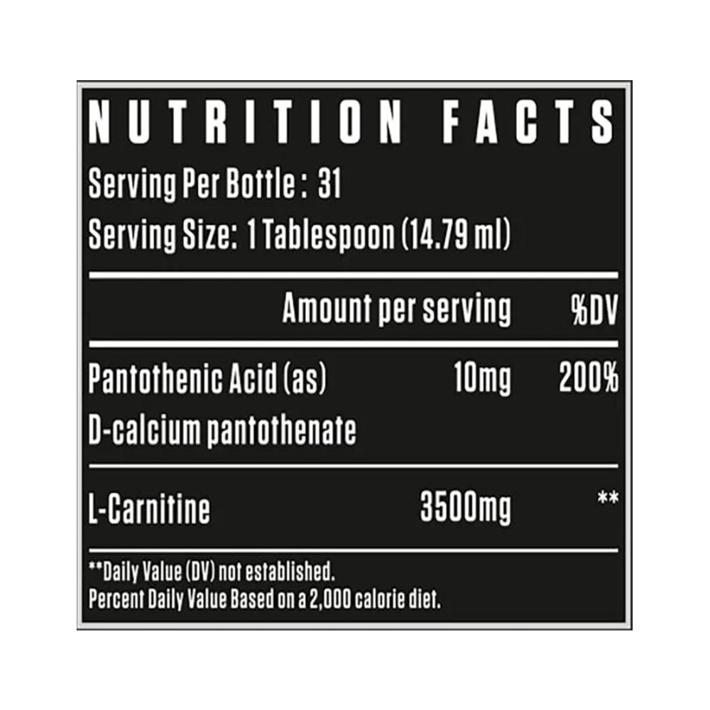 Dexter Jackson (Black Series) L-Carnitine 3500mg Liquid | Fat Metabolism Support | Energy & Endurance Booster