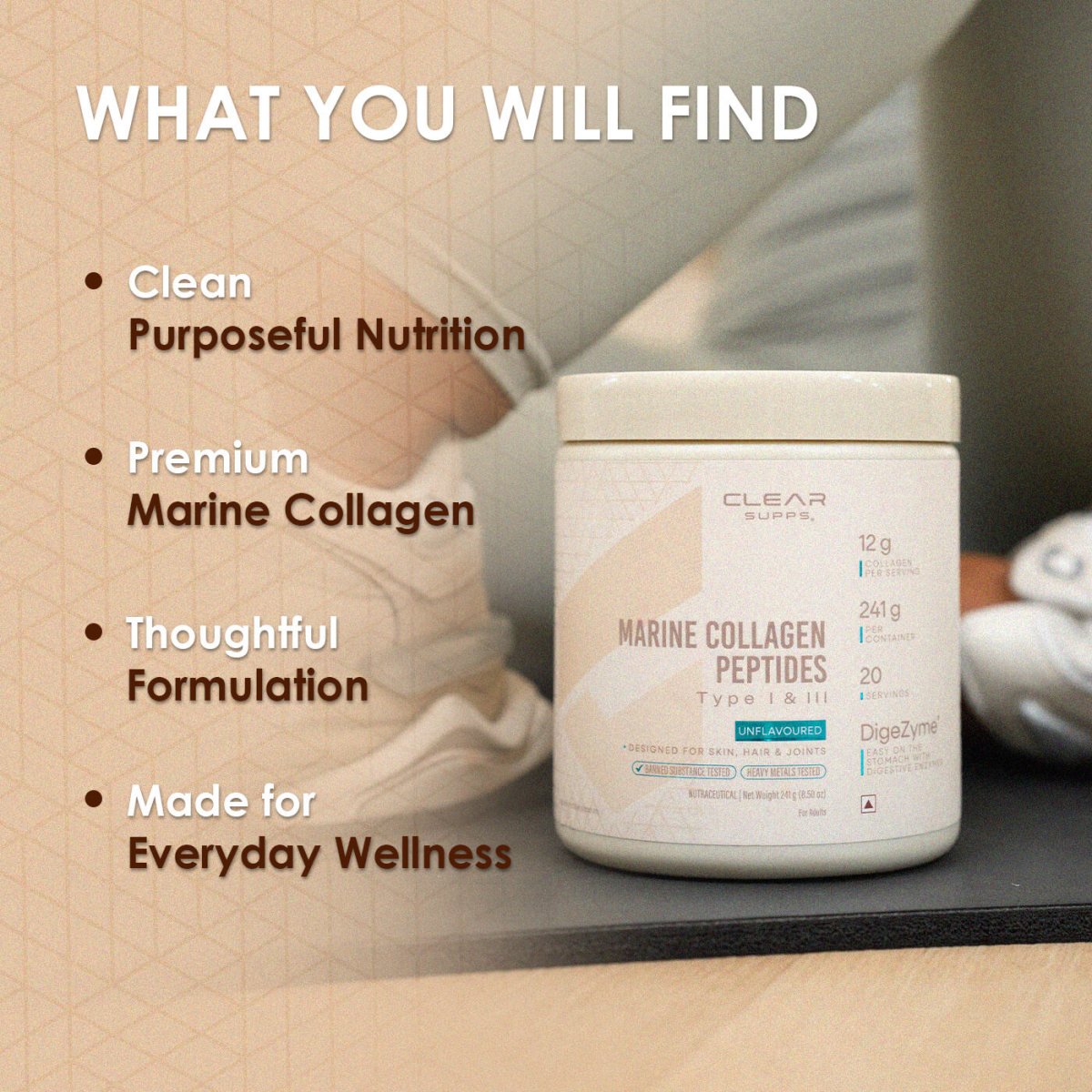 Clear Supps Marine Collagen Peptides | 30 Servings