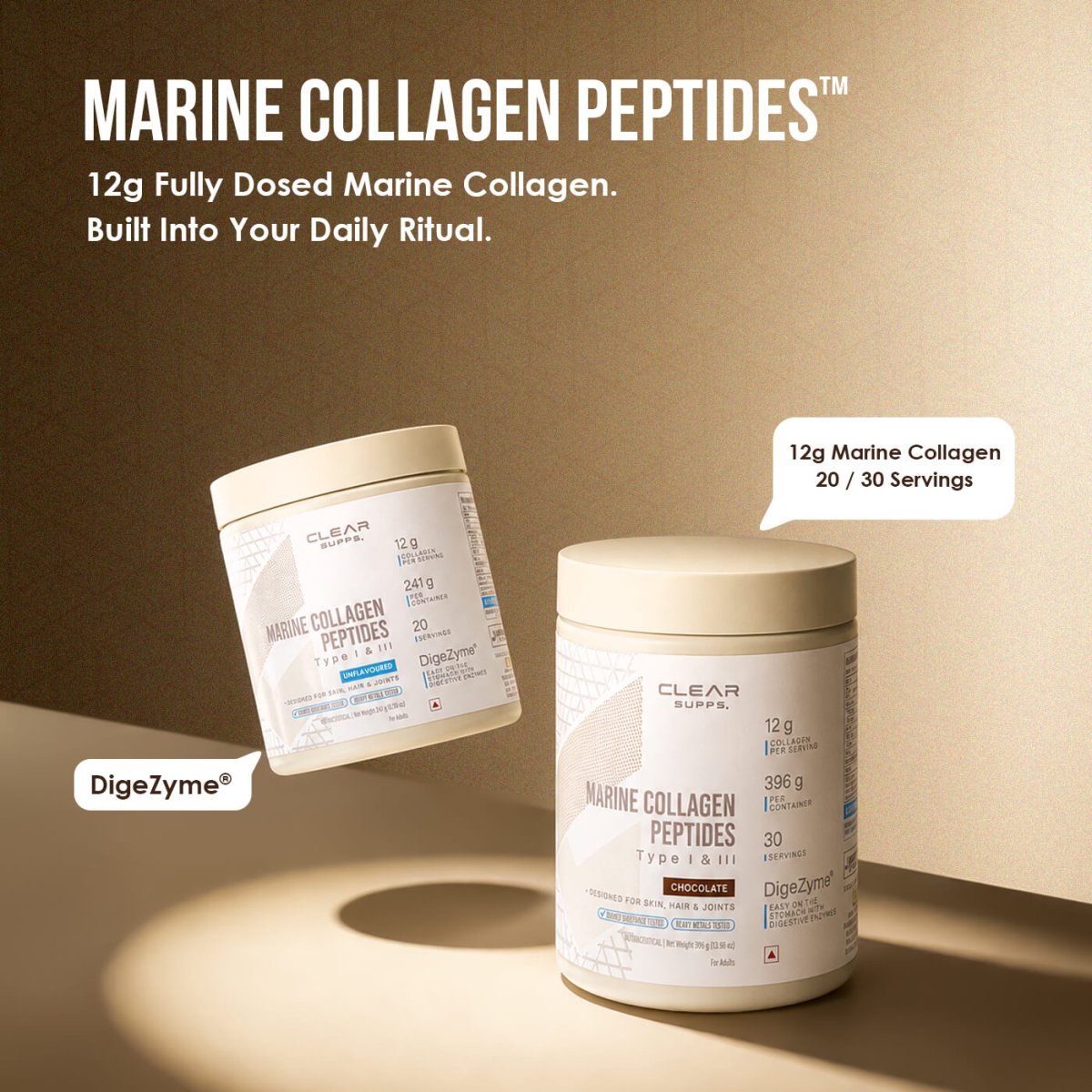 Clear Supps Marine Collagen Peptides | 30 Servings