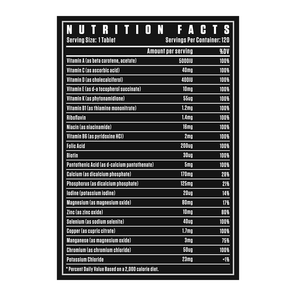 Dexter Jackson Multivitamin Tablets for Men & Women | Multi-Vit Complete Daily Supplement