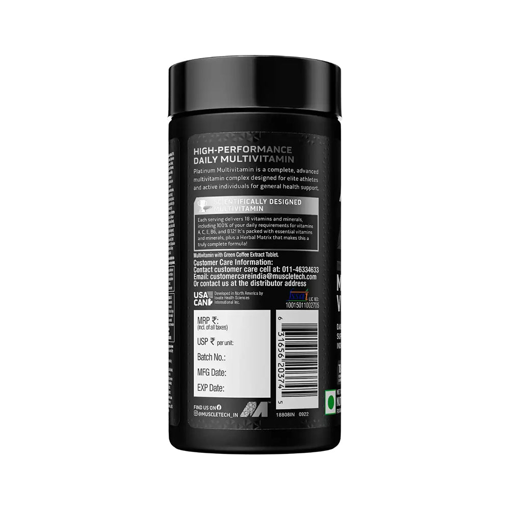 Muscletech Essential Series Platinum MultiVitamin 60 Tablets