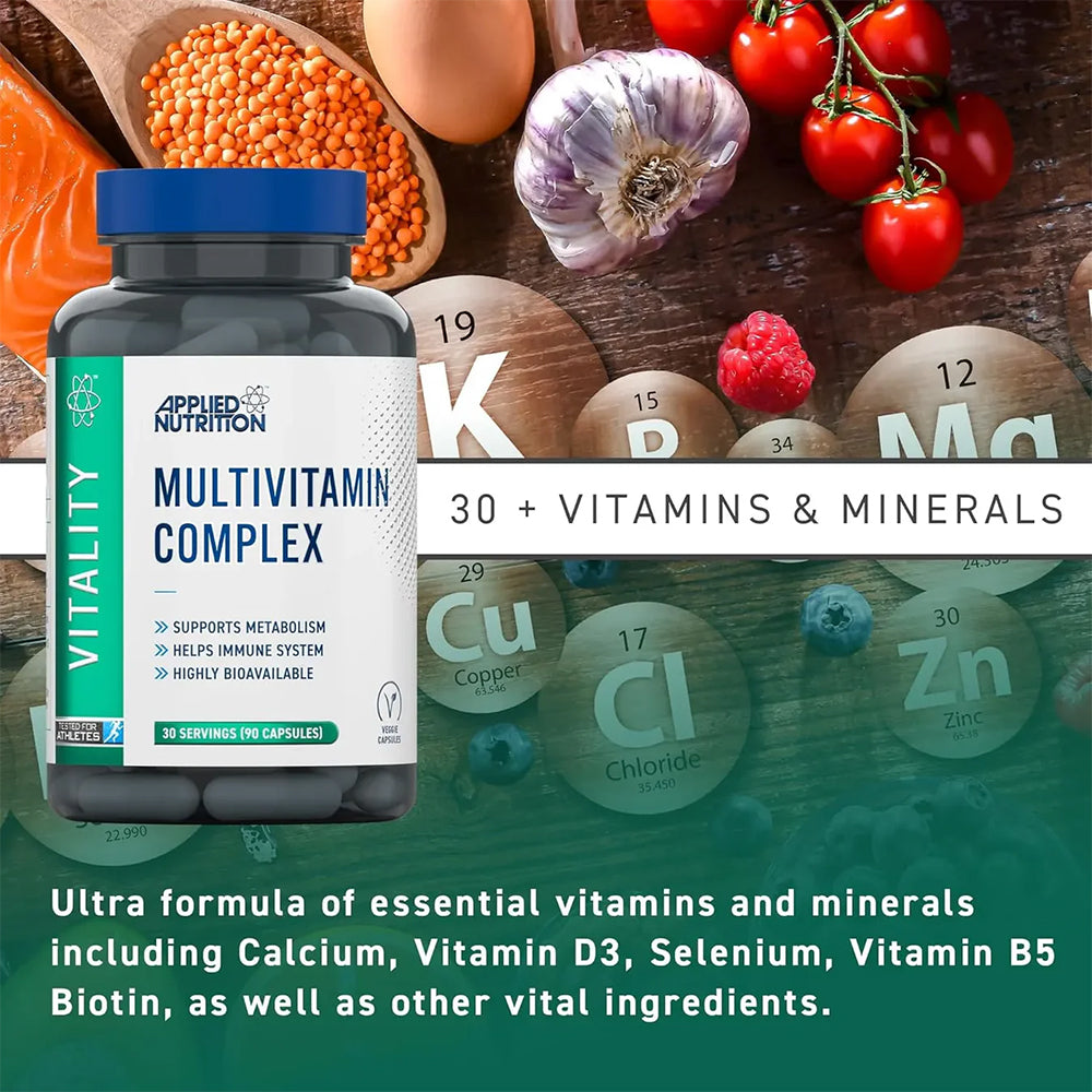 Applied Nutrition Multivitamin Complex 90 Capsules | Daily Vitamins & Minerals Support