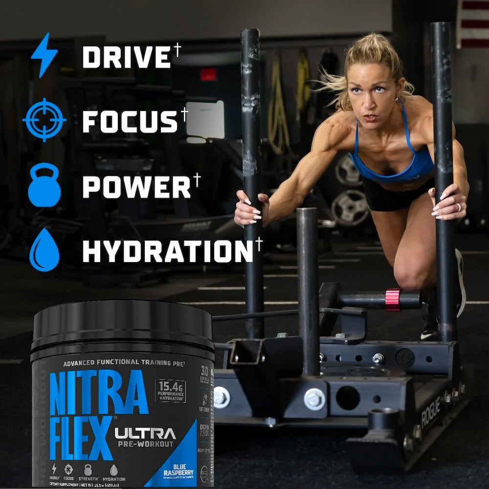 Nitraflex Ultra Pre Workout Powder | Energy, Focus, Strength & Hydration Formula – 30 Servings