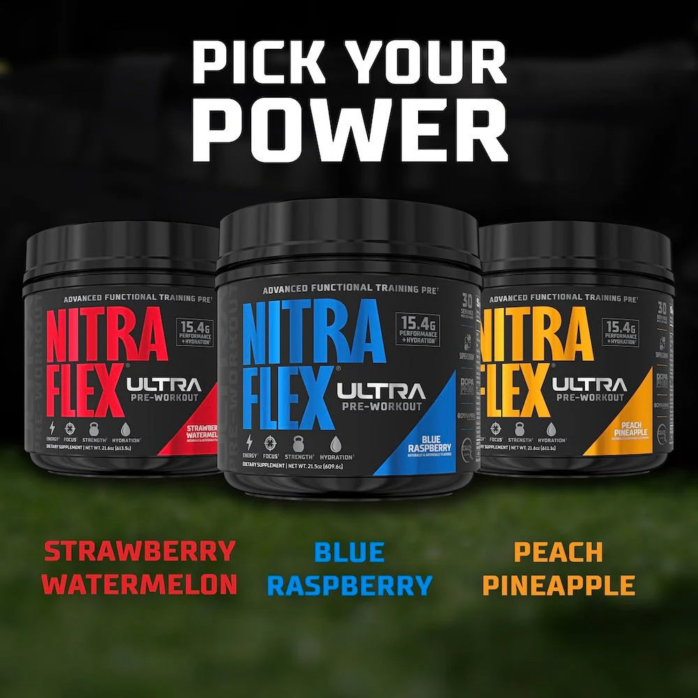 Nitraflex Ultra Pre Workout Powder | Energy, Focus, Strength & Hydration Formula – 30 Servings