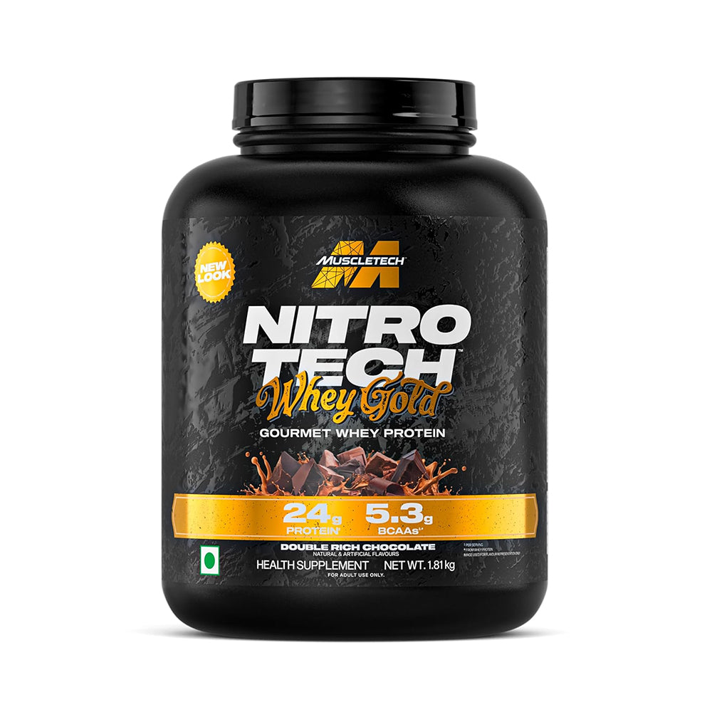 MuscleTech Nitro Tech 100% Whey Gold | Premium Whey Protein Isolate | Muscle Growth & Recovery | 24g Protein