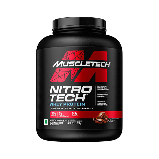MuscleTech NitroTech Whey Protein | 30g Protein + Creatine | Muscle Building & Recovery | Lean Muscle Gain | 1.81kg