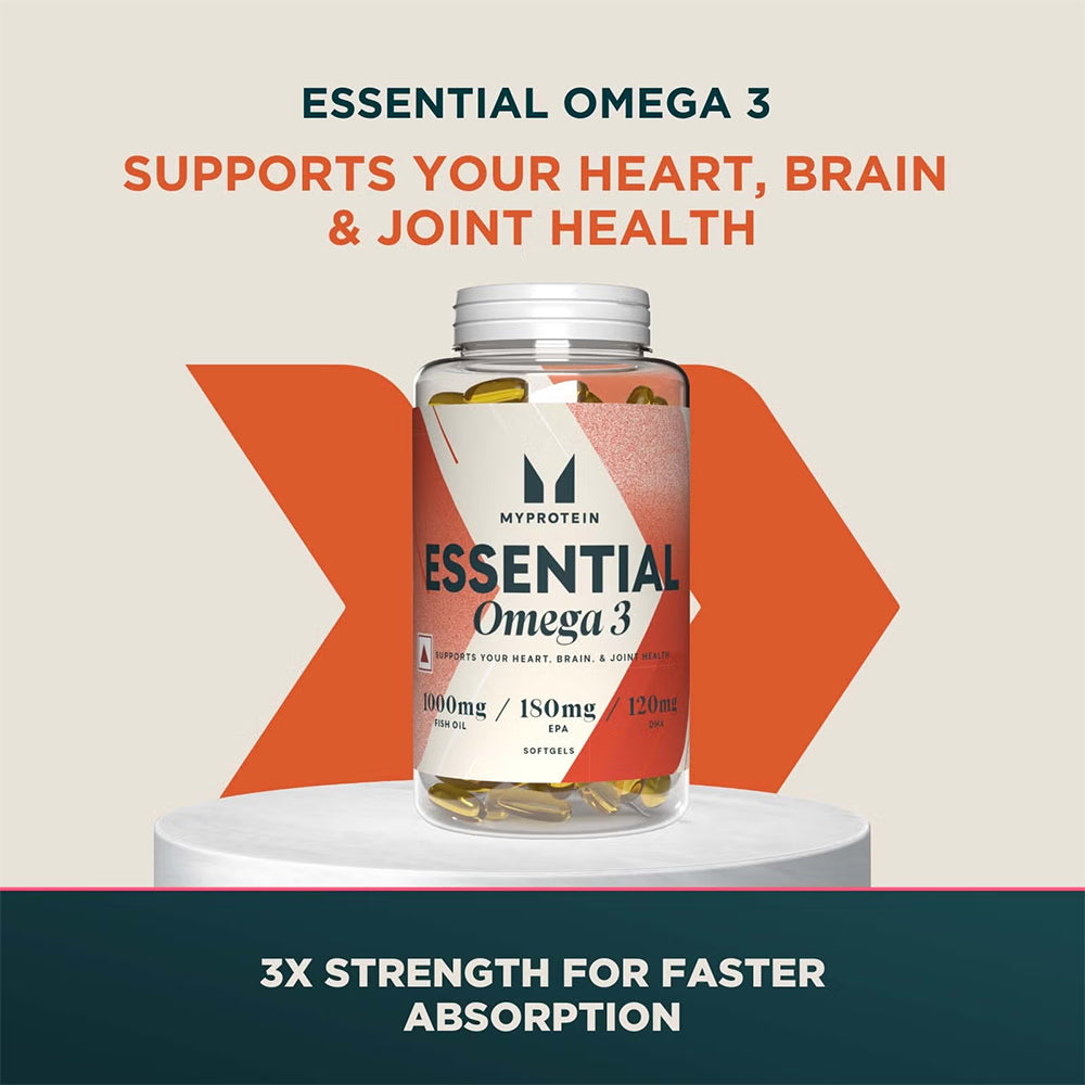 MyProtein Essential Omega 3 Fish Oil Softgels | EPA & DHA | Heart, Brain & Joint Support