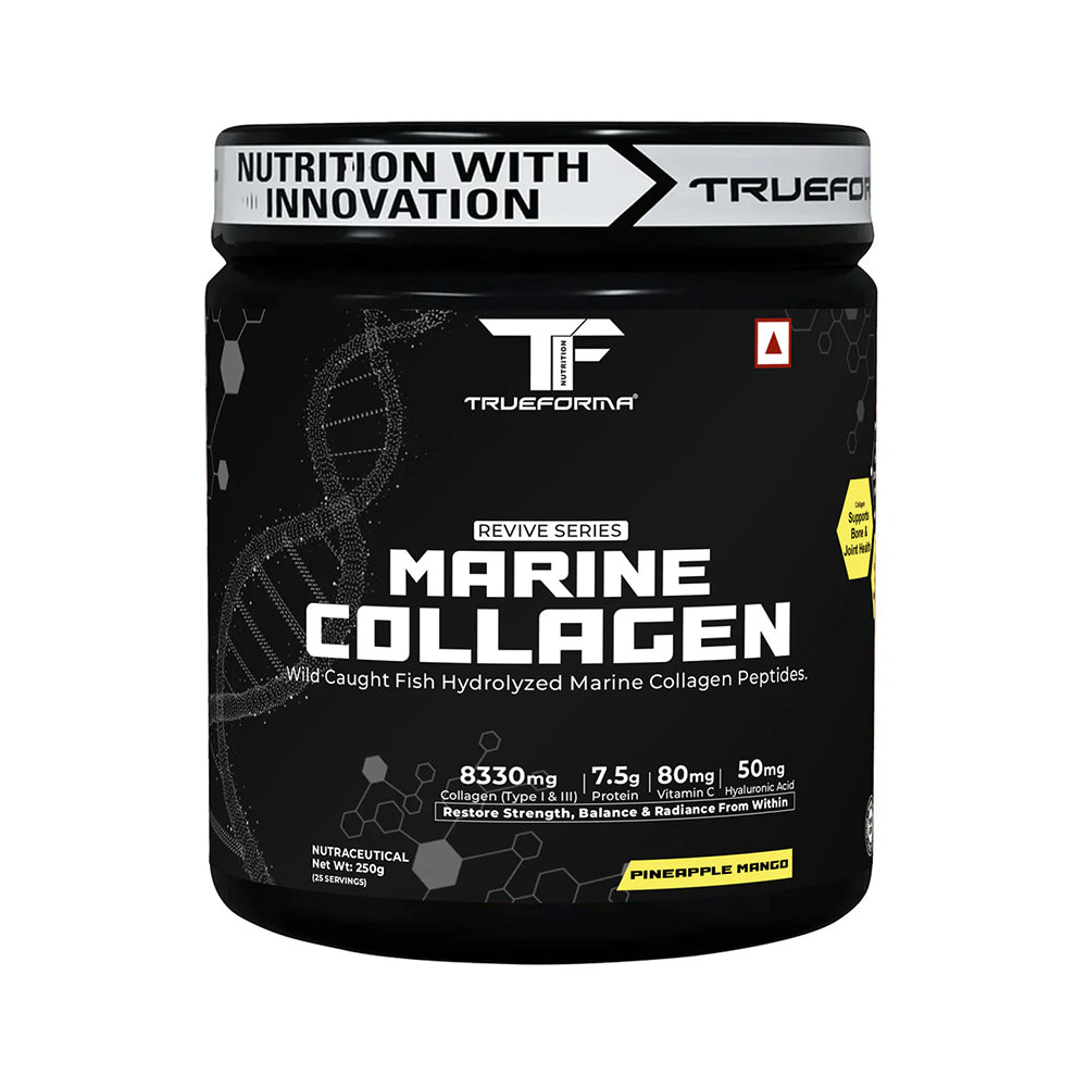 Trueforma Marine Collagen Powder | Type I & III | Skin Glow, Hair, Joints & Anti-Aging Support (250g / 25 Servings)