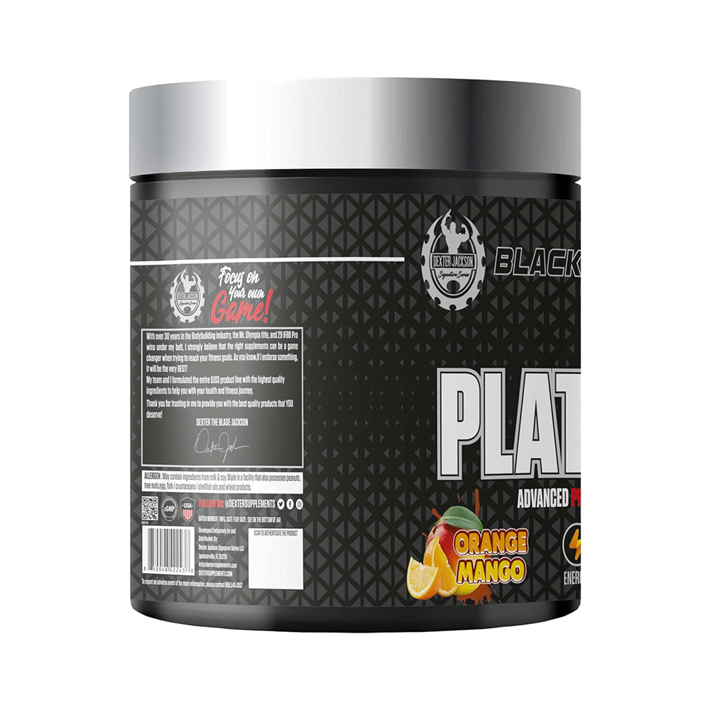 Dexter Jackson Platinum Pre Workout | Advanced Energy, Pump & Focus Formula (30 Servings)