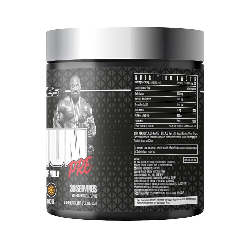 Dexter Jackson Platinum Pre Workout | Advanced Energy, Pump & Focus Formula (30 Servings)