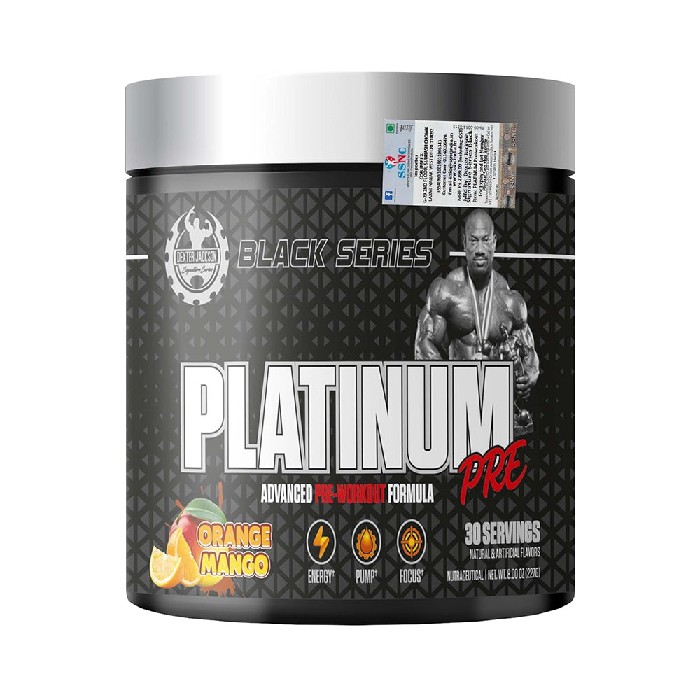 Dexter Jackson Platinum Pre Workout | Advanced Energy, Pump & Focus Formula (30 Servings)