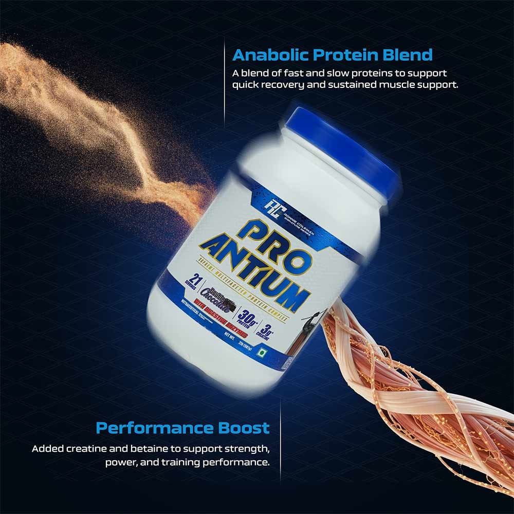 Ronnie Coleman Signature Series Pro Antium Protein Powder | 30g Protein + 3g Creatine + 650mg Betaine | Advanced Multi-Source Protein Blend | Double Chocolate | 907g