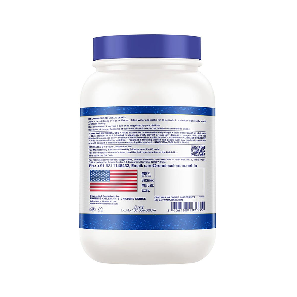 Ronnie Coleman Signature Series Pro Antium Protein Powder | 30g Protein + 3g Creatine + 650mg Betaine | Advanced Multi-Source Protein Blend | Double Chocolate | 907g