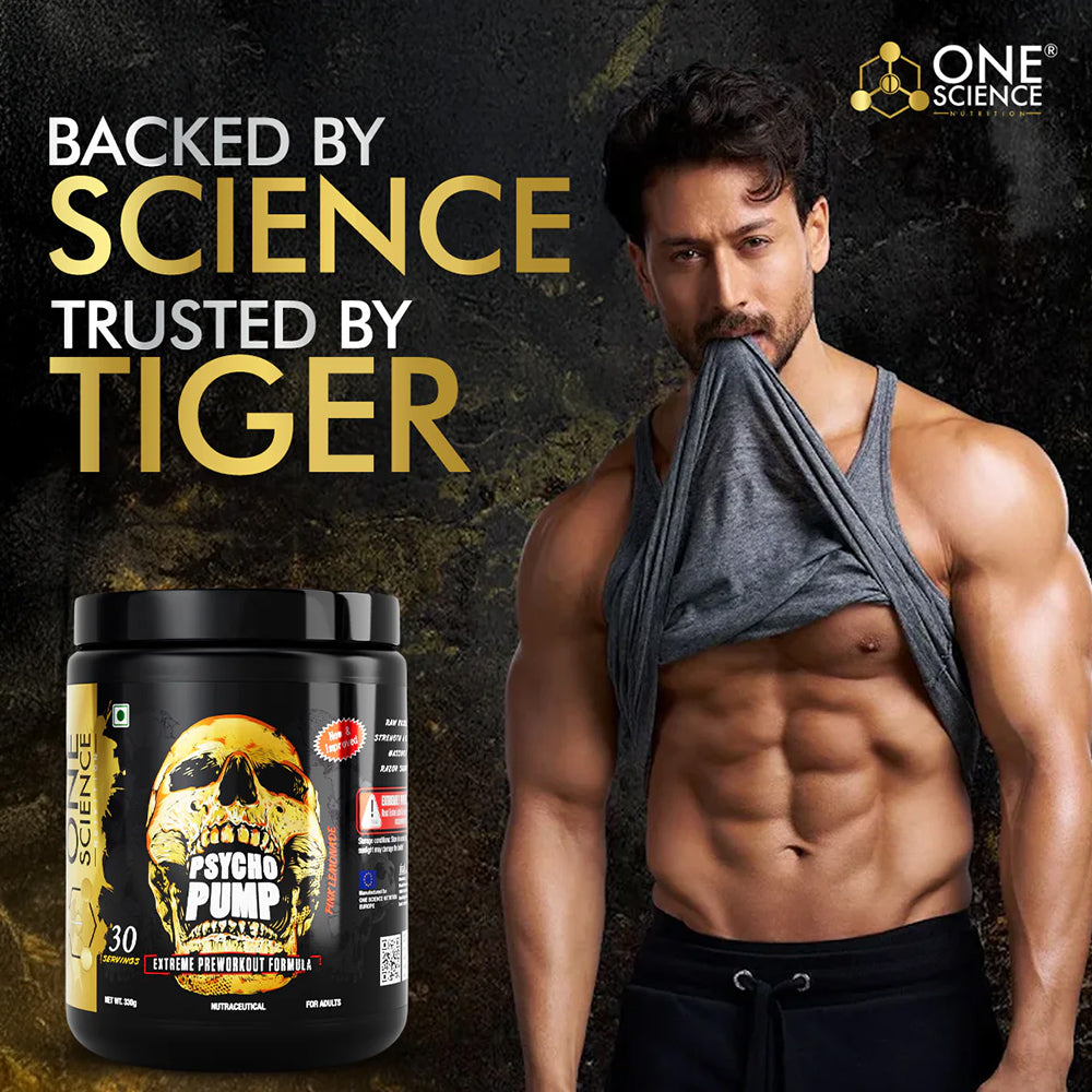 One Science Psycho Pump Pre-Workout 330g | Extreme Energy, Focus & Pump Formula | 30 Servings