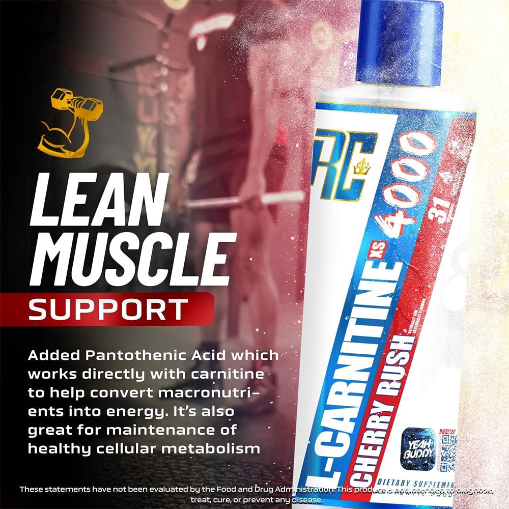 Ronnie Coleman L-Carnitine 4000 Liquid Shot | Fat Metabolism Support | Energy & Endurance Booster