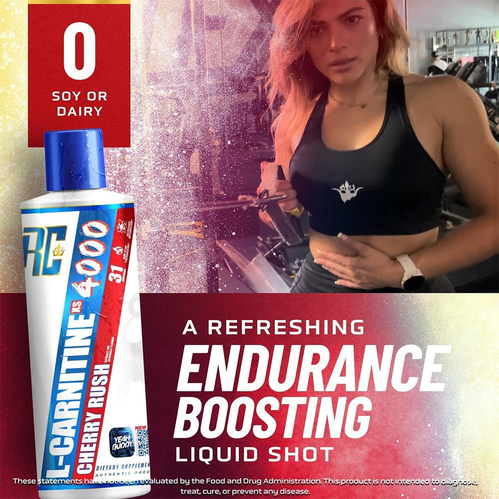 Ronnie Coleman L-Carnitine 4000 Liquid Shot | Fat Metabolism Support | Energy & Endurance Booster