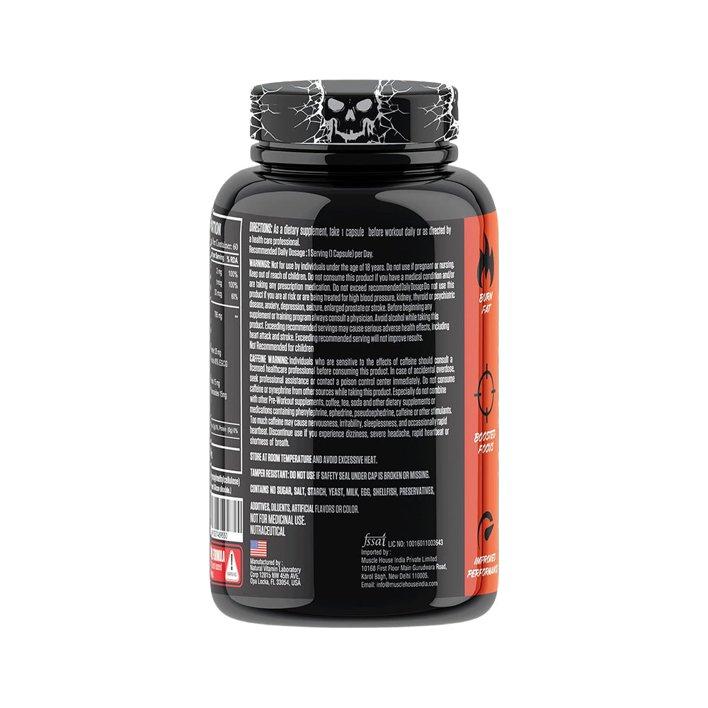 One Science Skull Fire Extreme Thermogenic Formula | 60 Capsules | Energy & Metabolism Support
