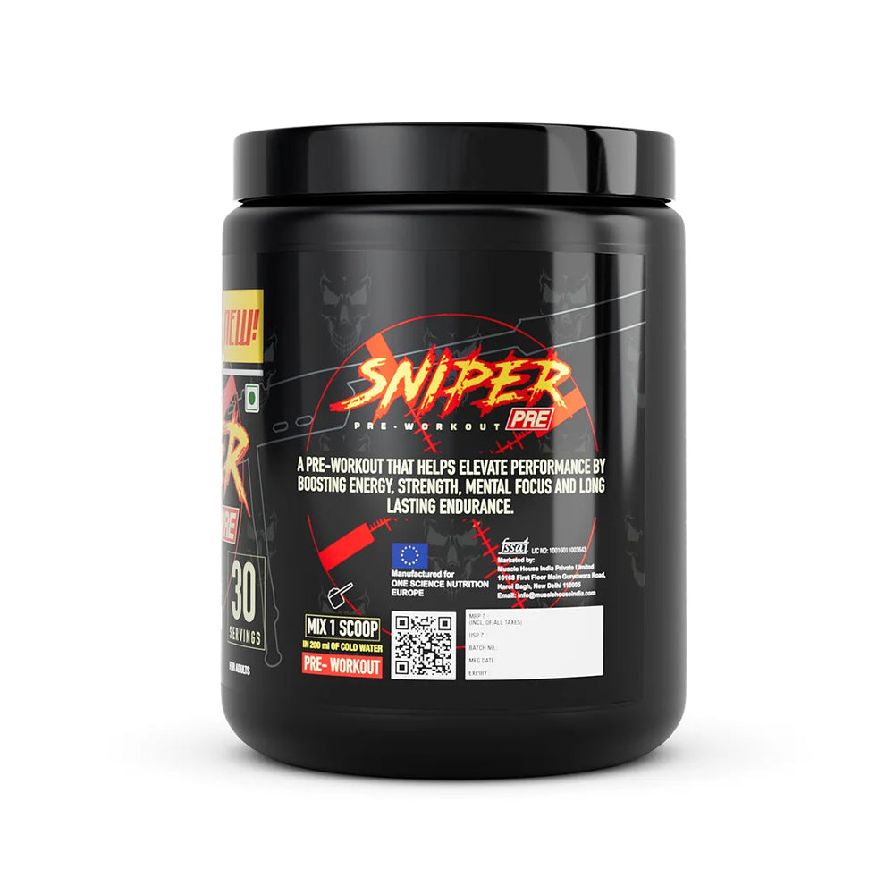 One Science Sniper Pre Workout with FREE Shaker | High Energy Pre Workout Supplement