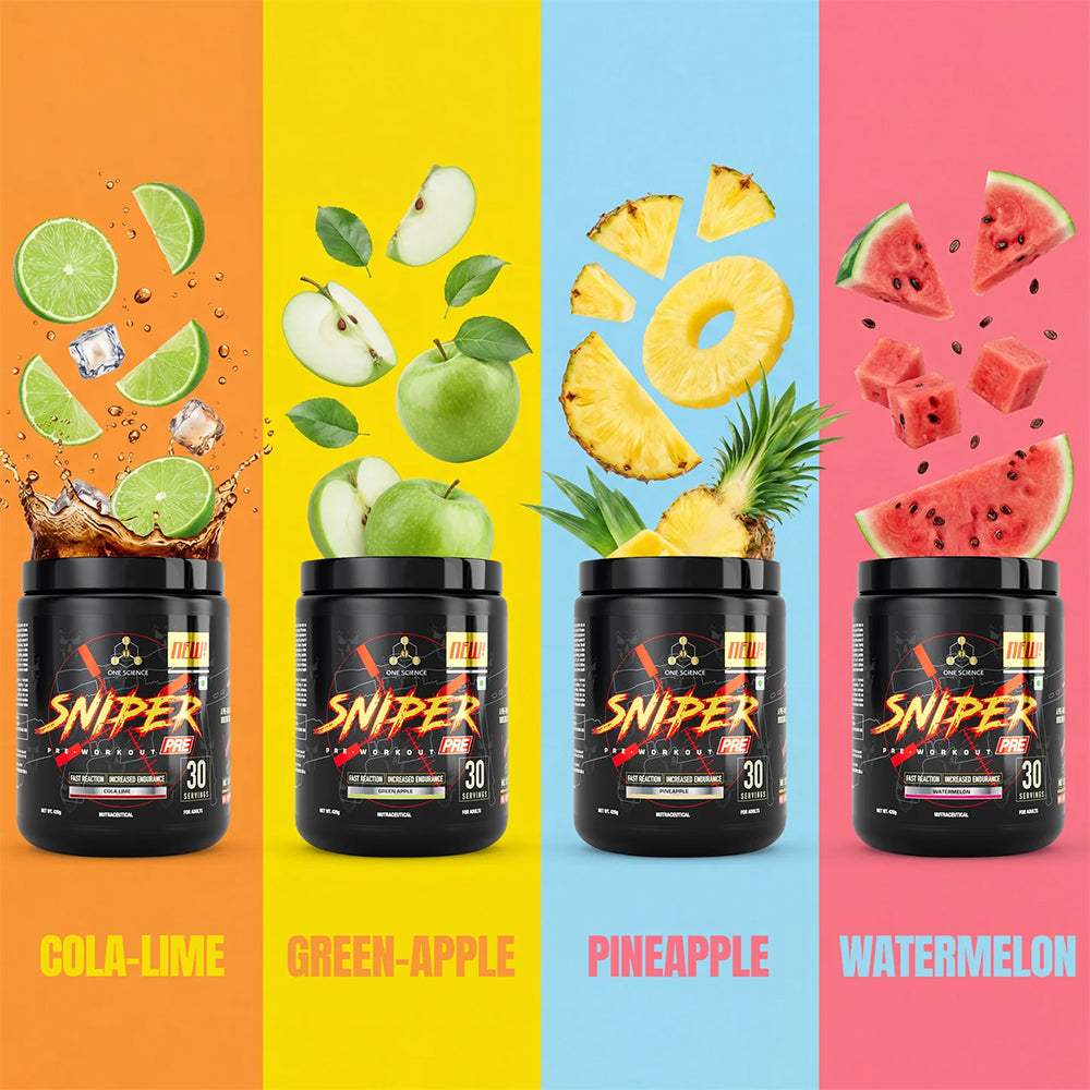One Science Sniper Pre Workout with FREE Shaker | High Energy Pre Workout Supplement