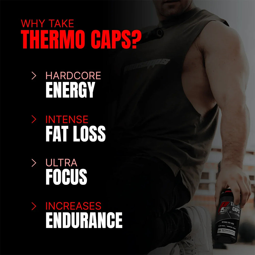 ProSupps Thermo Caps | Thermogenic Fat Burner | High Energy + Focus | Weight Loss Support (120 Capsules / 60 Servings)