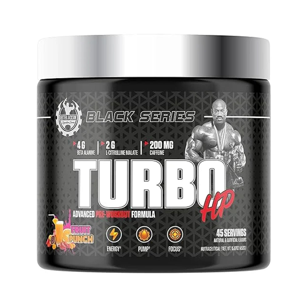 Dexter Jackson Turbo HP Pre Workout Powder | Energy, Pump & Focus Formula (45 Servings)