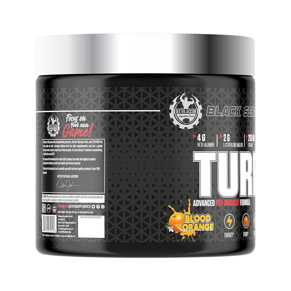 Dexter Jackson Turbo HP Pre Workout Powder | Energy, Pump & Focus Formula (45 Servings)