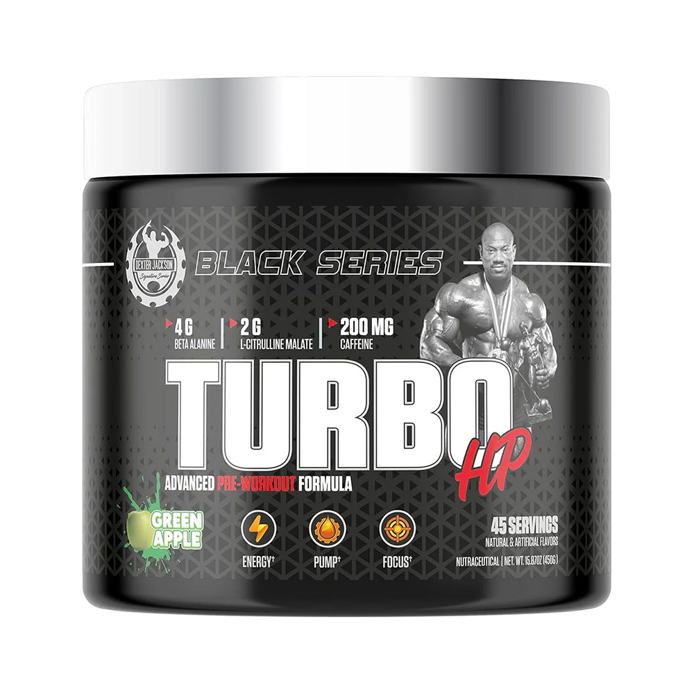 Dexter Jackson Turbo HP Pre Workout Powder | Energy, Pump & Focus Formula (45 Servings)