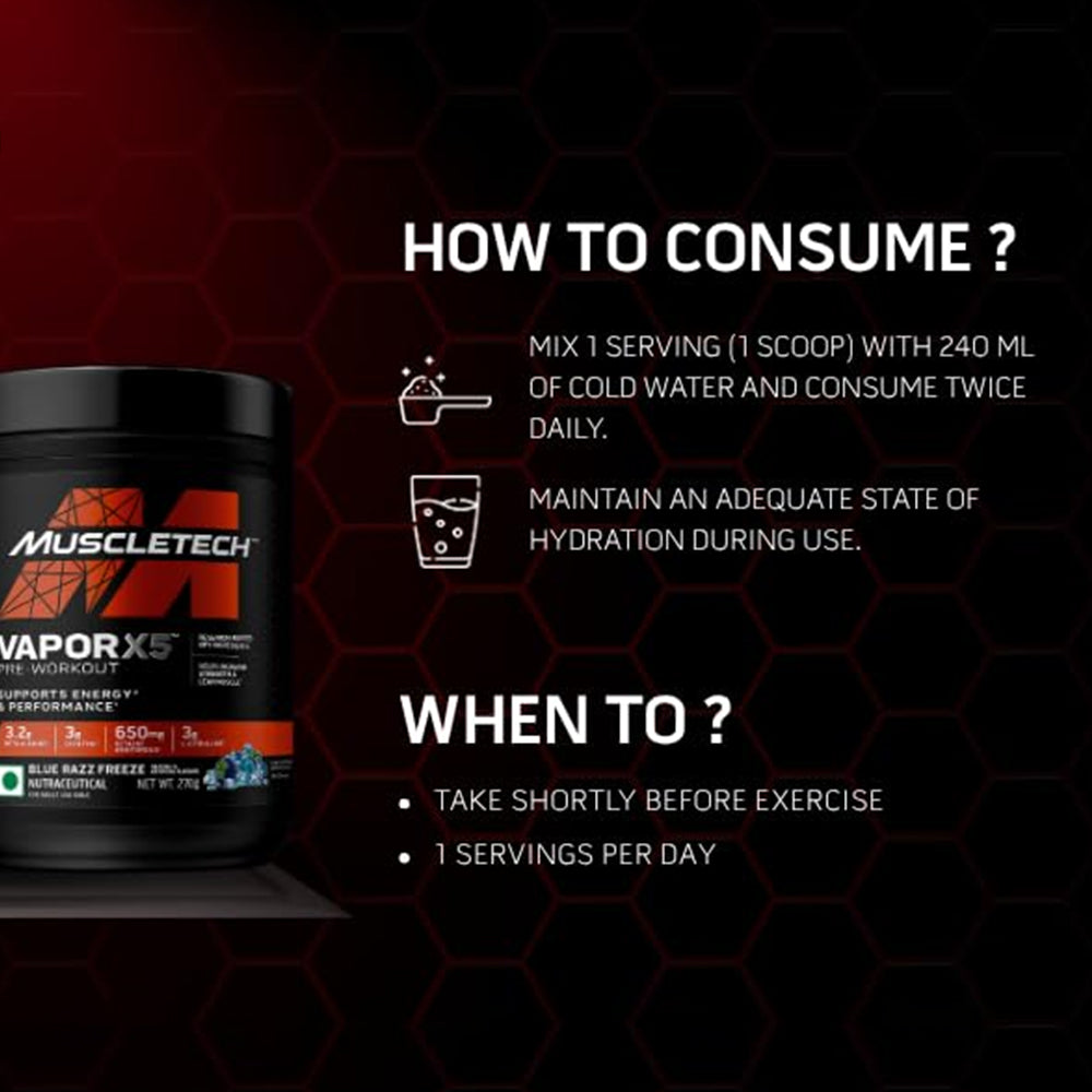 Muscletech Vapor X5 Pre-workout – 270gm 30 Servings